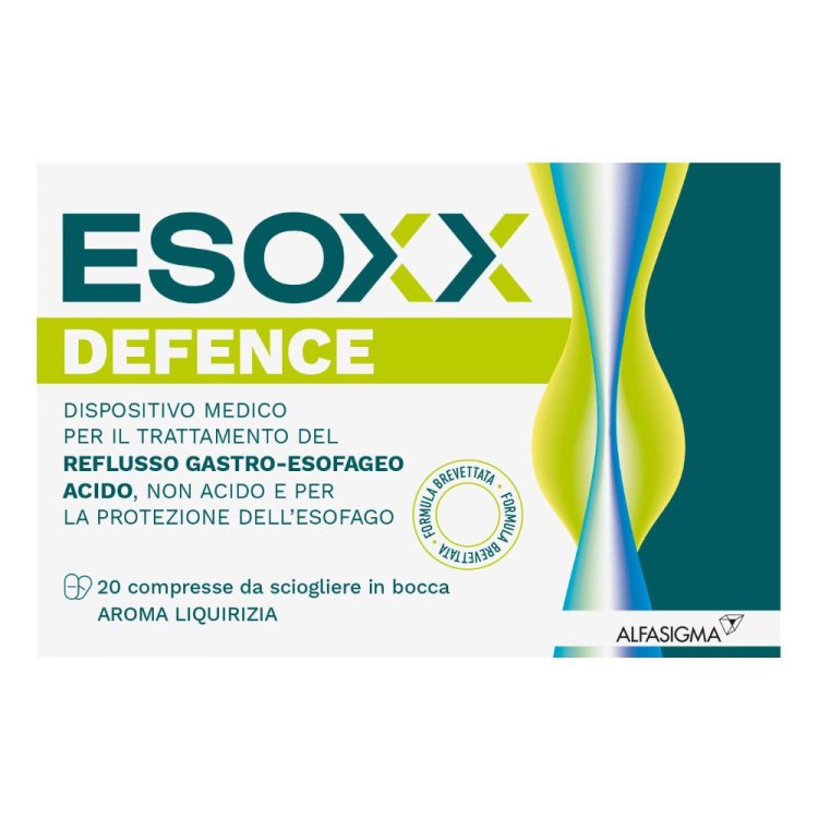 Esoxx Defence - Per il trattamento del reflusso gastroesofageo - 20 compresse masticabili