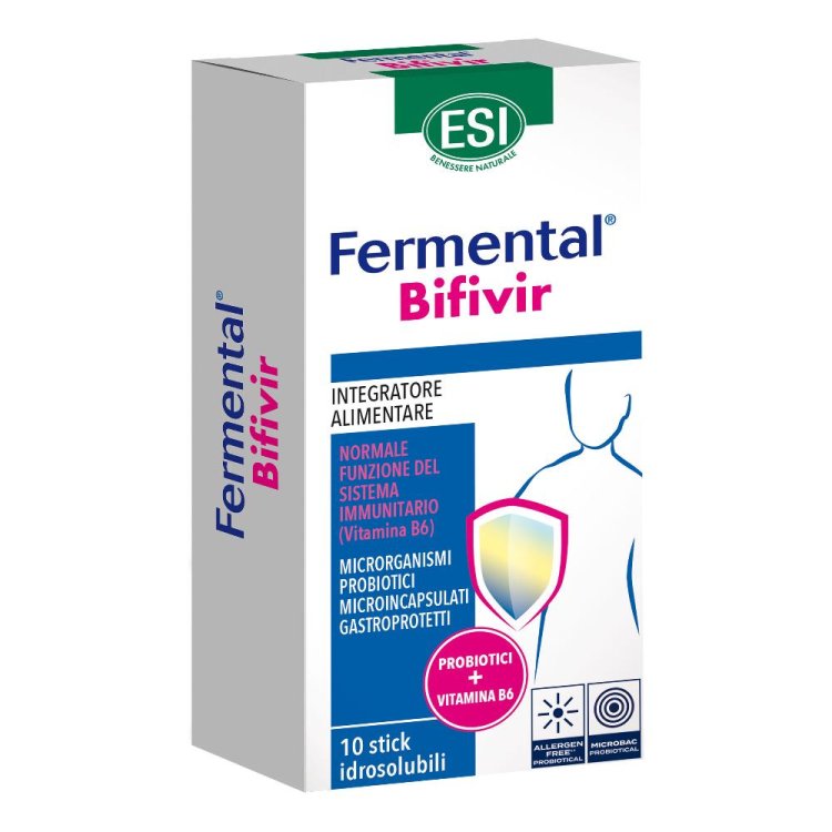 Esi Fermental Bifivir - Integratore alimentare per il benessere della flora intestinale - 10 stick idrosolubili