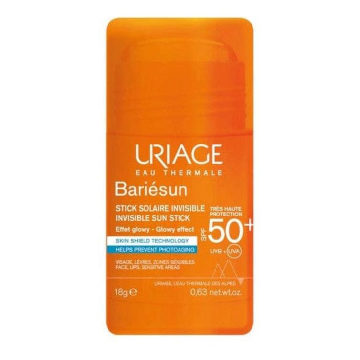 Uriage Bariesun Stick Solare Invisibile SPF50+ - Stick effetto glow per zone sensibili - 18 g Uriage Bariesun Stick Solare Invisibile SPF50+ - Stick effetto glow per zone sensibili - 18 g