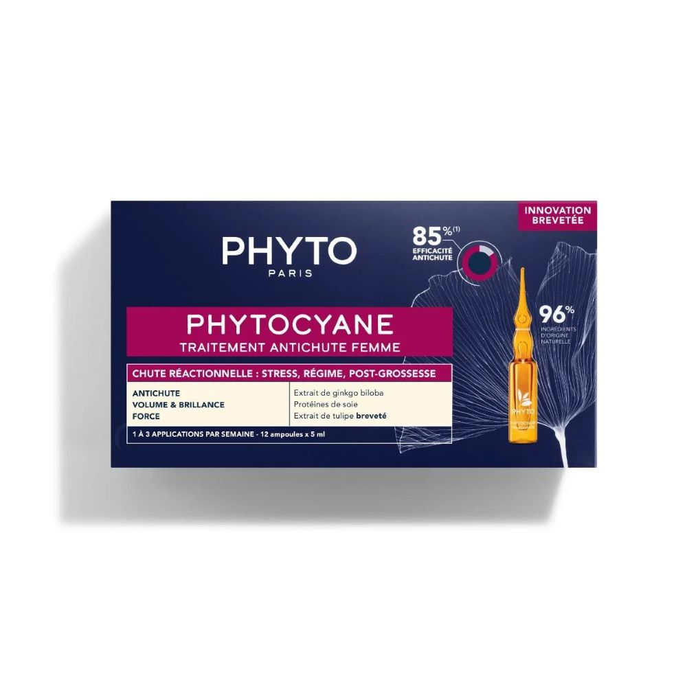 Phytocyane Fiale Anticaduta Temporanea Donna - Trattamento per la caduta stagionale dei capelli - 12 fiale - 1 mese di trattamento