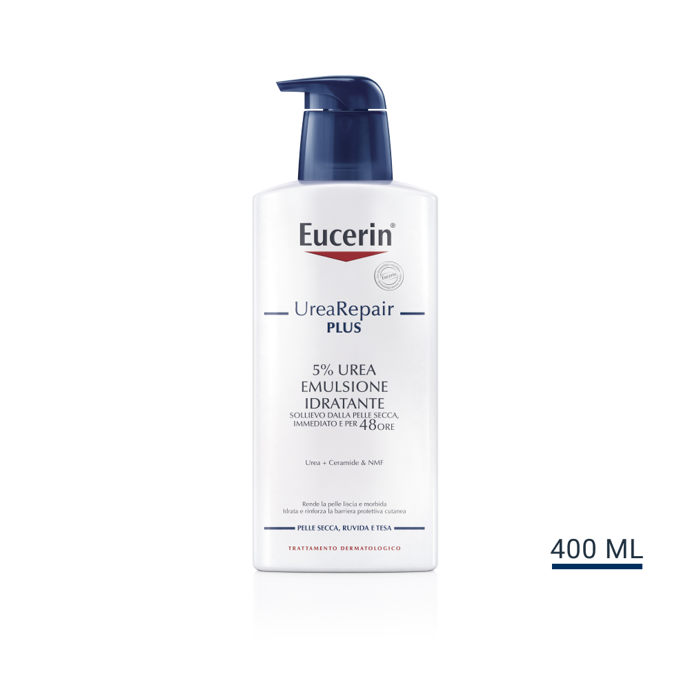 Eucerin UreaRepair Detergente Fluido con Urea al 5% - Detergente viso e  corpo per pelle secca e molto secca - 400 ml