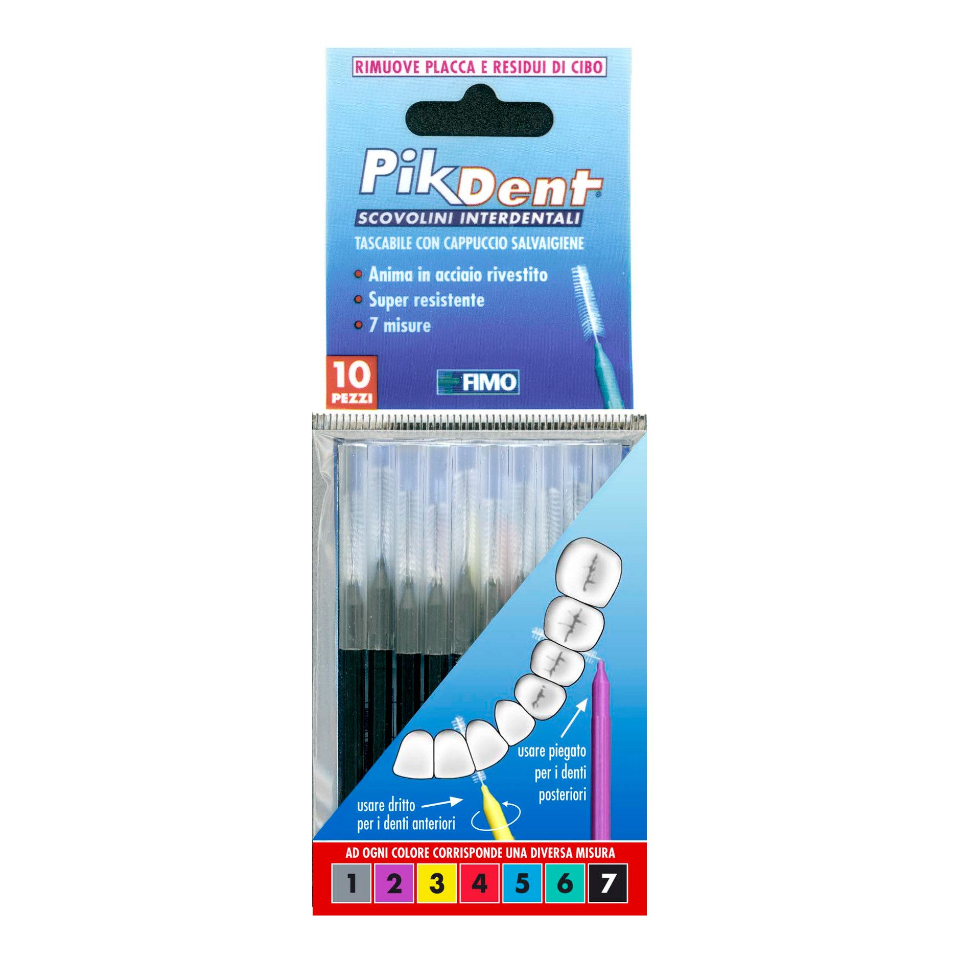 PIKDENT Scovolino numero 1 Grigio 0,4mm 10 pezzi