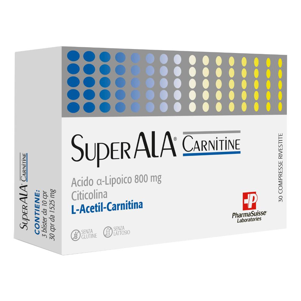 acetil l carnitina e acido alfa lipoico SUPERALA Carnitine 30 Cpr